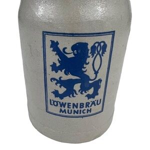 Lowenbrau Munich Beer Stein Mug Vintage Stoneware .5 Liter